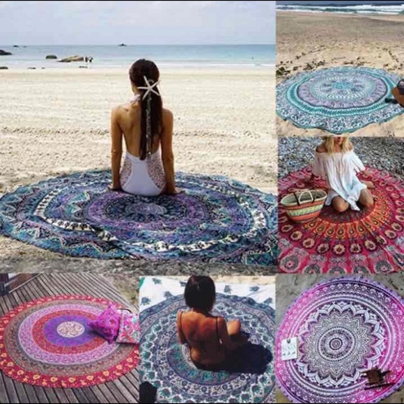 Aztec Printed Roundie Mandela Blanket/Tapestry - Picture 5 of 8